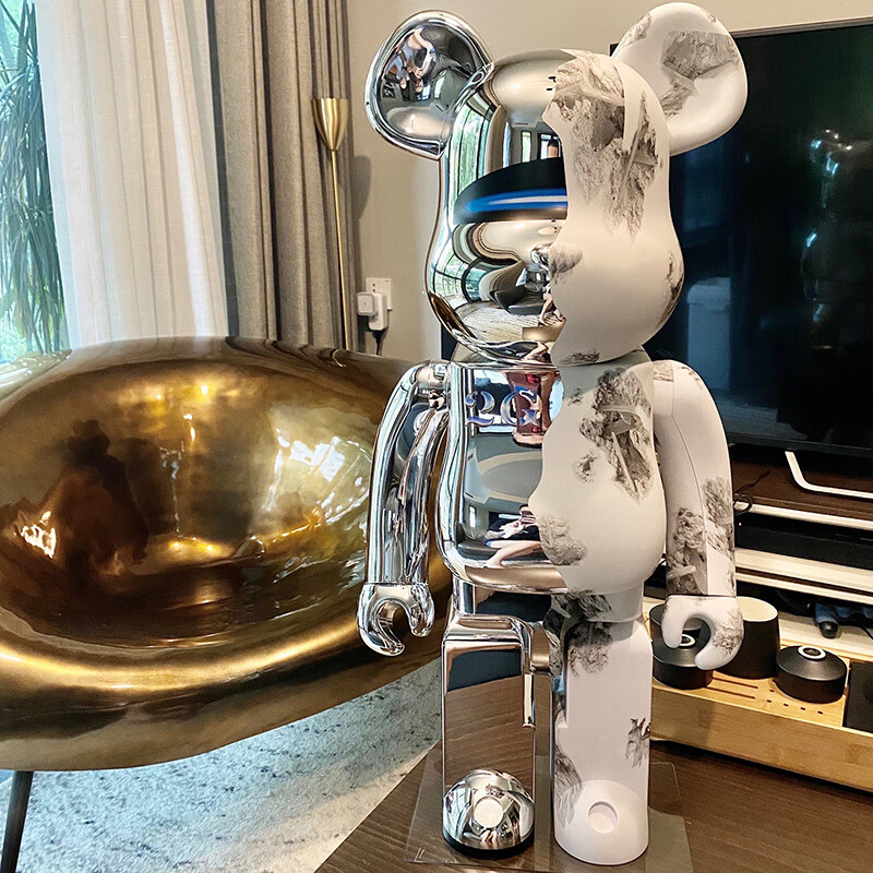 1000积木熊空山基潮玩70cm公仔高端摆件驼色28厘米400