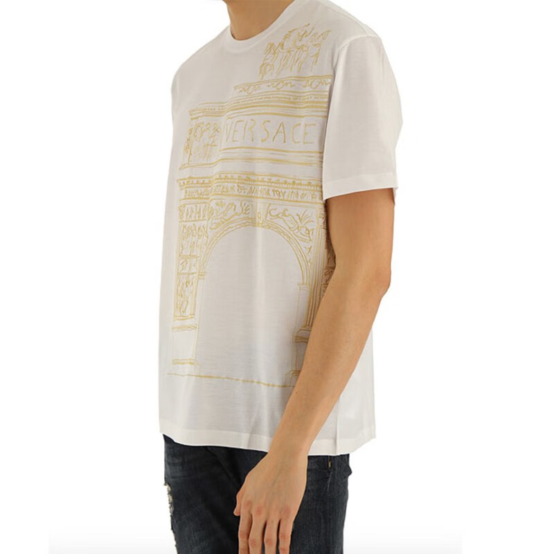 versace范思哲短袖jeans夏季新款奢侈品男装t恤时尚印花t恤现货商场