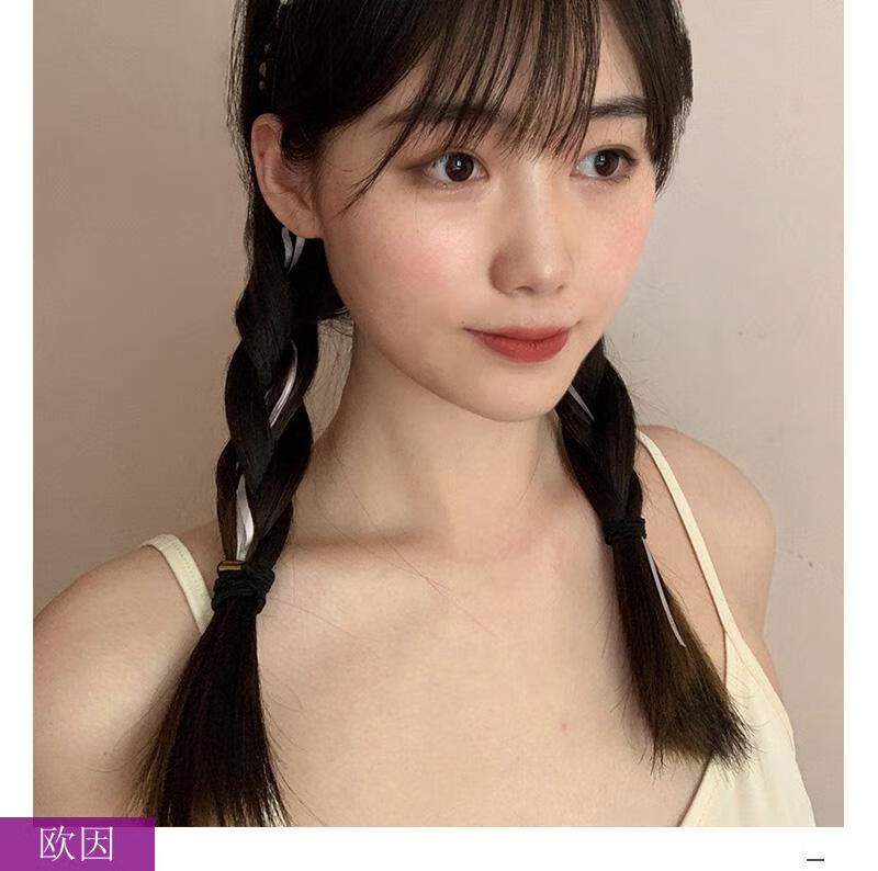 欧因发箍女夏天编发飘丝带发箍珍珠编发头饰发卡花朵发带