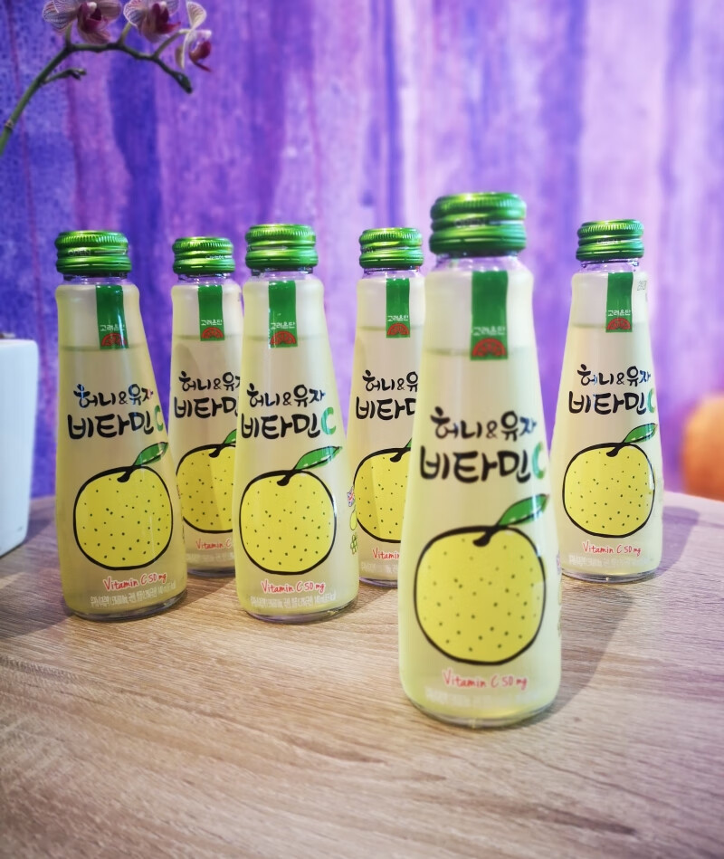 果汁韩国进口高丽银丹蜂蜜柚子味饮料维c气泡果味饮品网红浓缩果汁