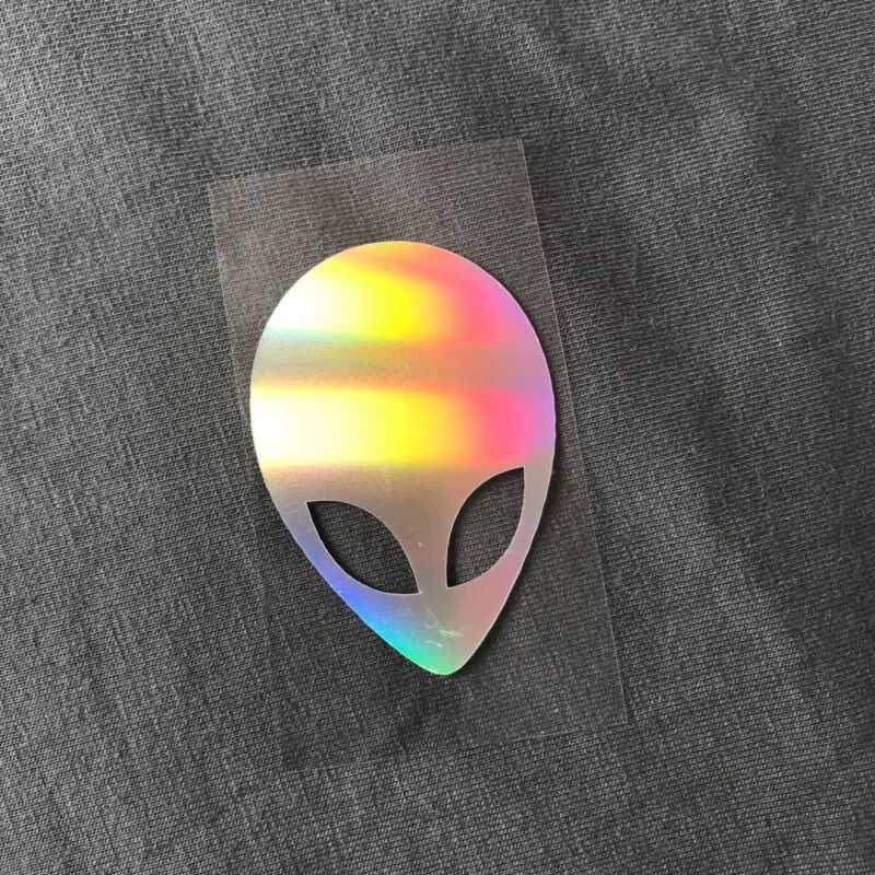 适用于抖音汽车大灯贴纸七彩镭射网红hf潮牌jdm符号改装贴电动摩托车