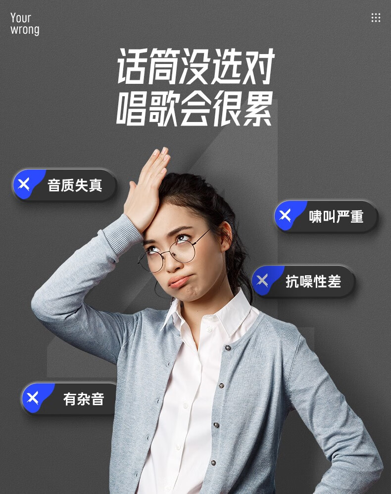 山水 无线话筒一拖二u段带接收器调频舞台家用ktv专用全民k歌麦克风