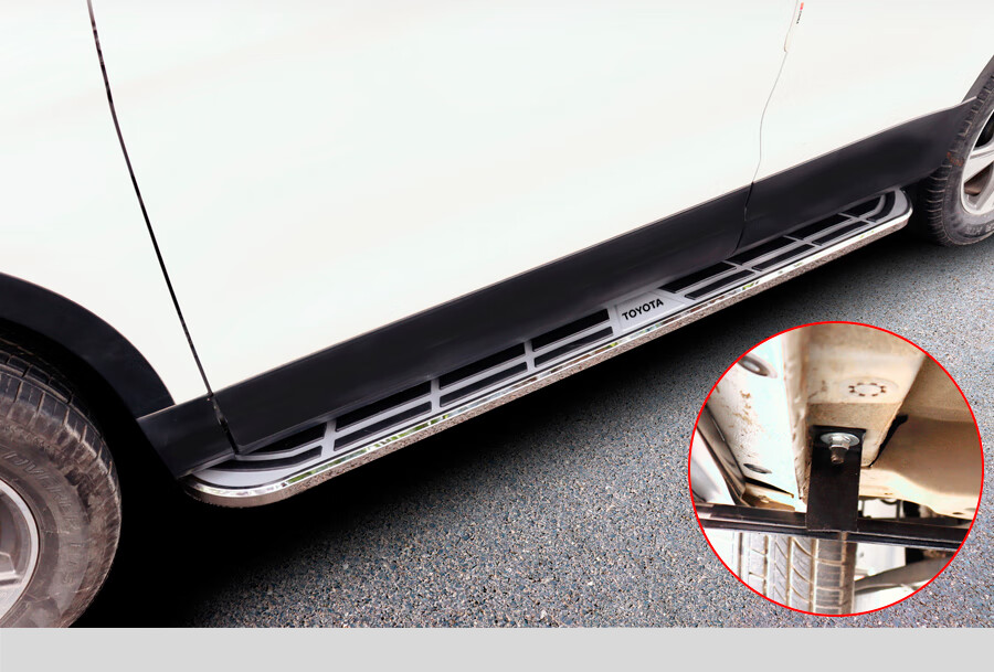 皇冠陆放原厂迎宾侧脚踏板改装1521款汉兰达专用款式④加厚巨硬不带灯