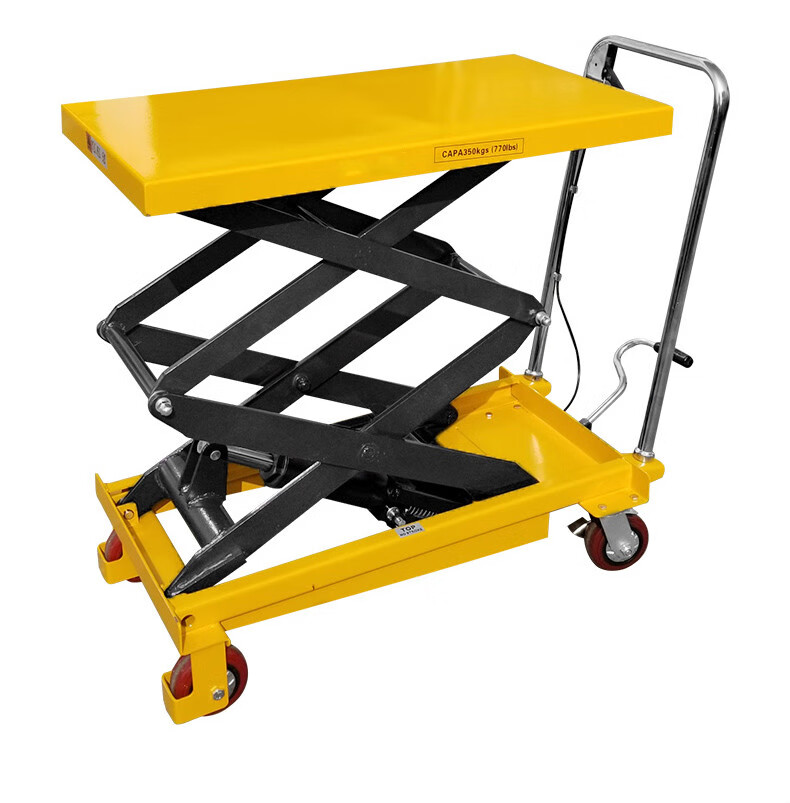 手动液压升降平台升降机移动式模具物流台手推车平板车叉车车150kg