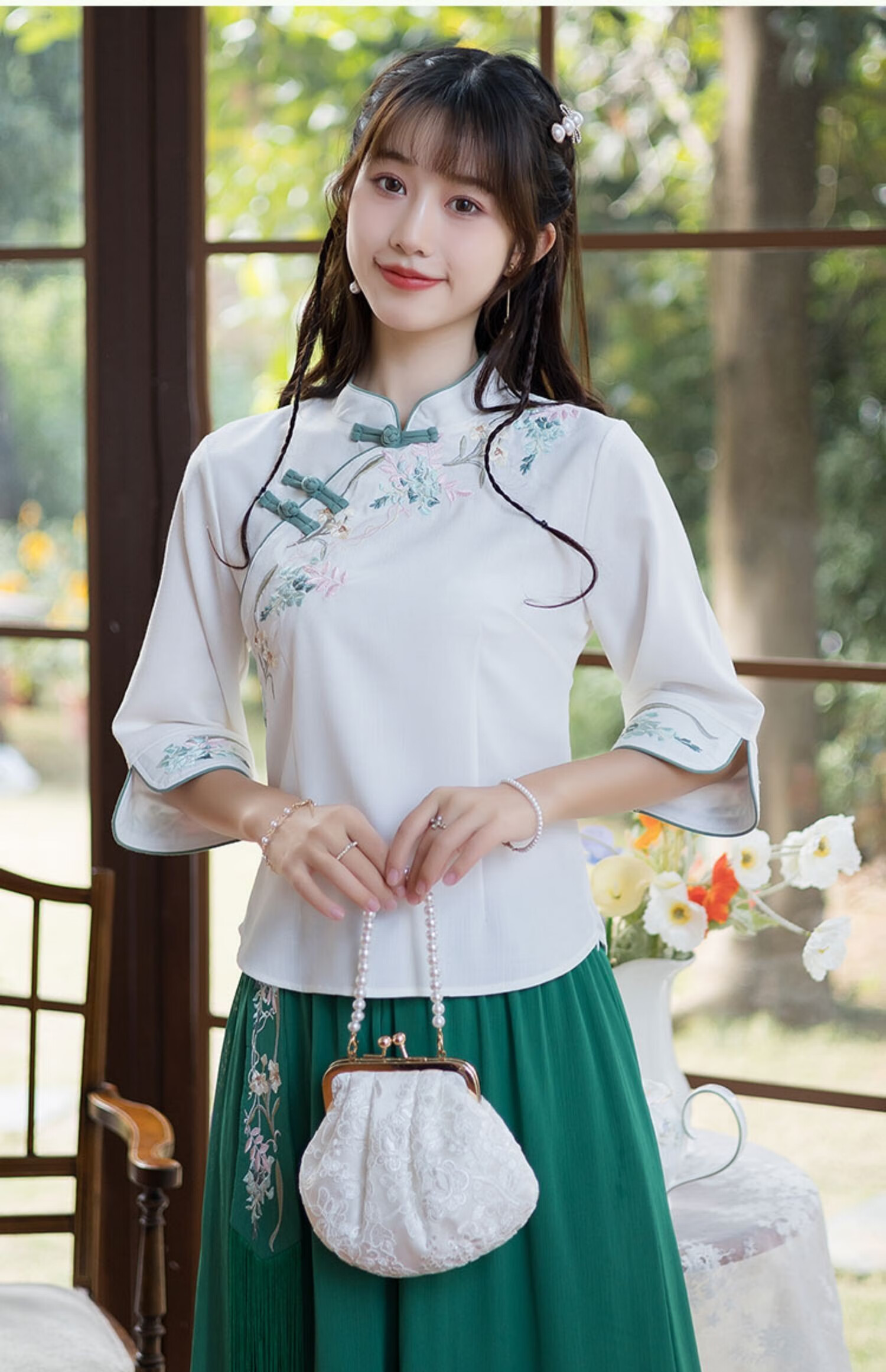 心潼民国复古小洋装禅意茶服两件套春夏汉服改良旗袍上衣民国风学生装