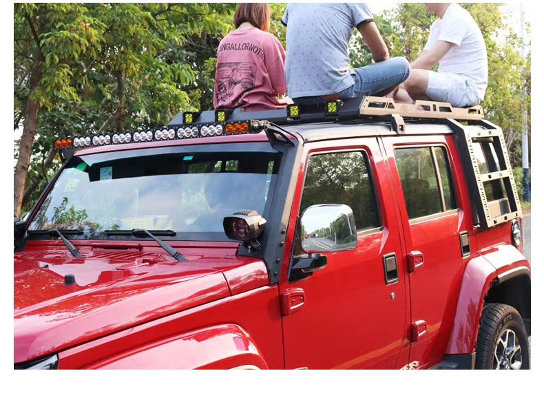 2023款北京bj40行李架plus防滚架b40改装车顶行李框越野锰钢车顶架糖