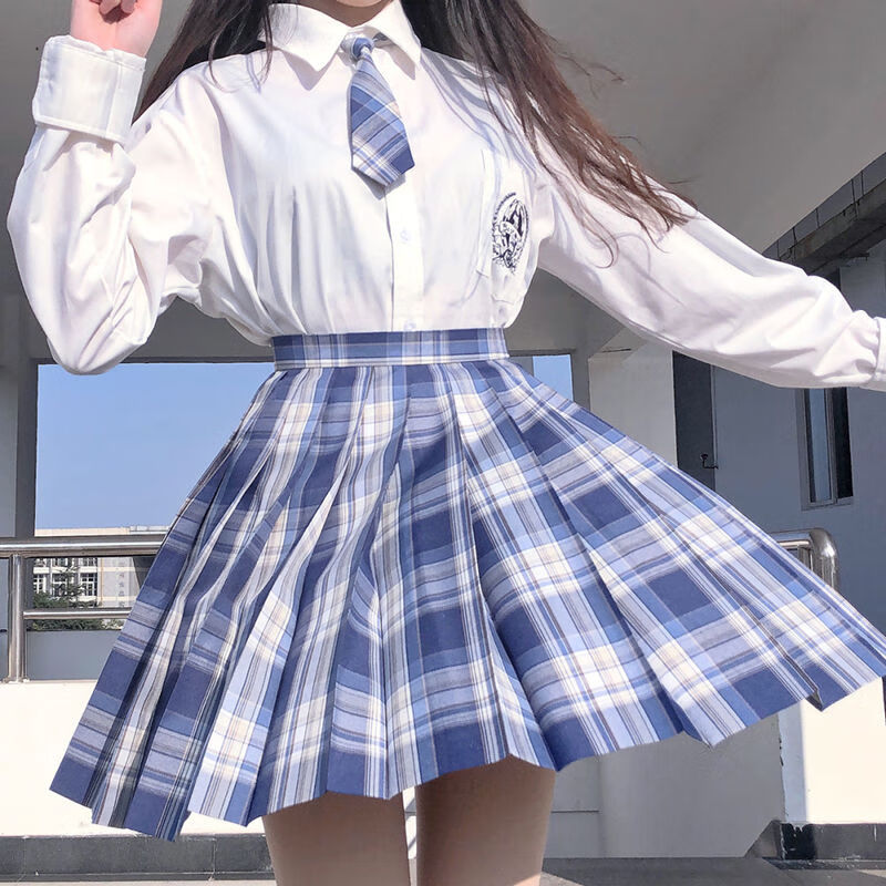 惦慕咩嘢兔缝缝正版jk制服格裙套装街头街头自然腰半身裙现货掉落秋冬