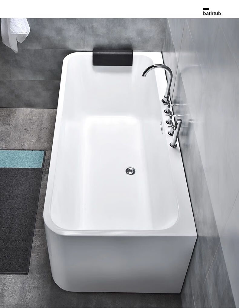 三面裙一体网红亚克力酒店工程足疗独立式家用商用宽浴缸 空缸 1.