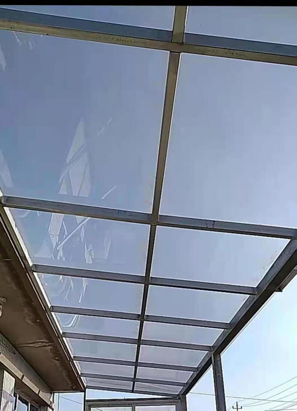 透明板阳光板pc板耐力板采光板雨搭围挡阳光房板风挡玻璃阳光房顶20
