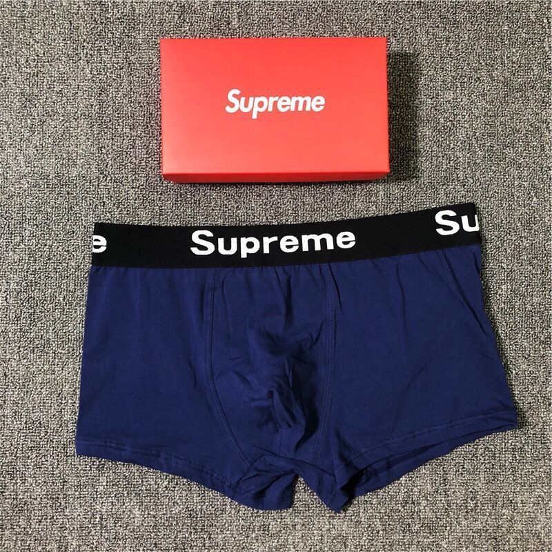 潮流supreme男士内裤个性透气纯棉平角裤sup青年男士四角裤 sup男四角