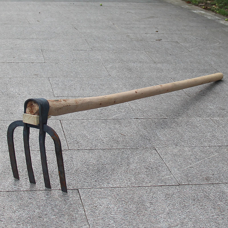 5米锻打锄头 老式锄 尖齿耙 多齿耙 松土锄 四齿耙 二齿耙奔新农(ben
