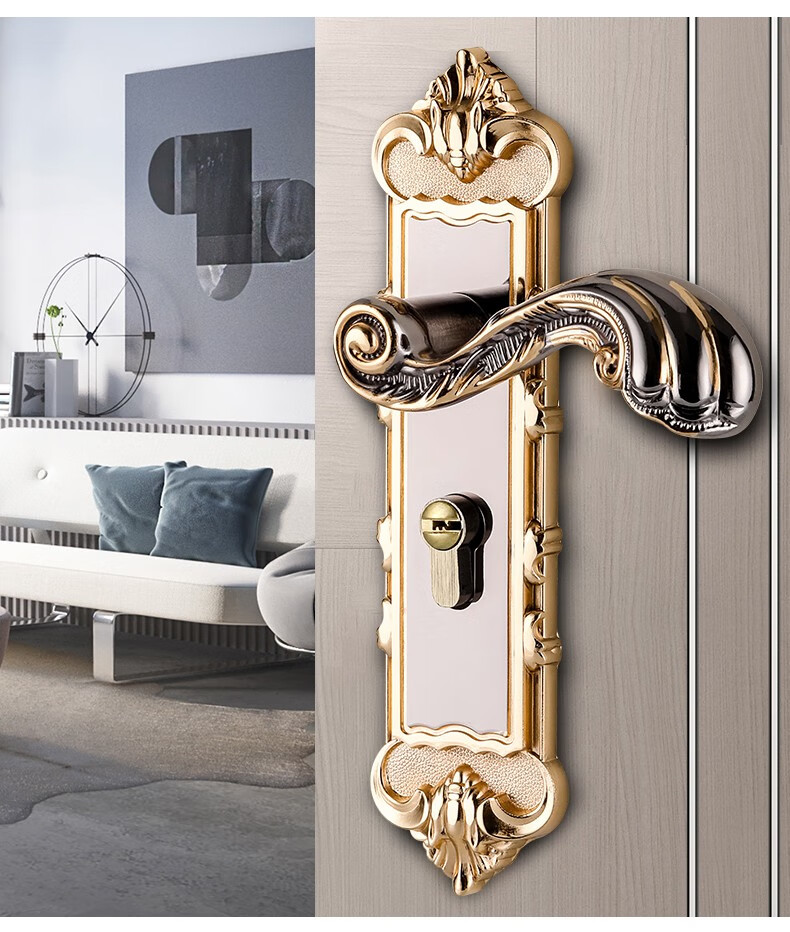 小米mi生态米家同款欧式室内门锁家通用型木房间卧室把手简约房换具的