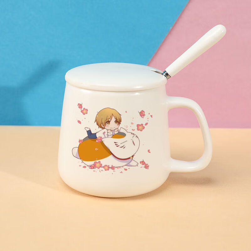 夏目优子水杯夏目友人帐周边陶瓷马克咖啡牛奶变色水杯子动漫二次元