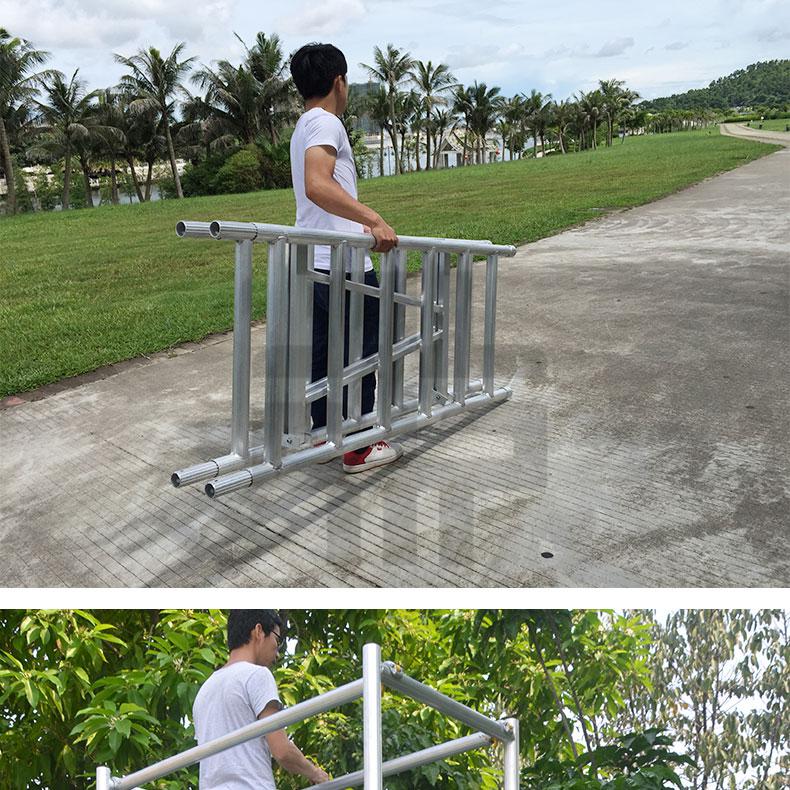 脚手架移动脚手架折叠小型手脚架工地建筑铝合金脚手架移动平台 jns