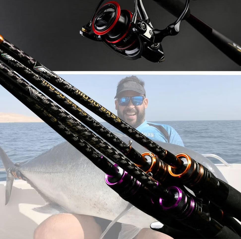 路亚竿翘嘴马口竿碳素直柄枪柄鱼竿淡海水通用竿打黑竿i直柄712ml213