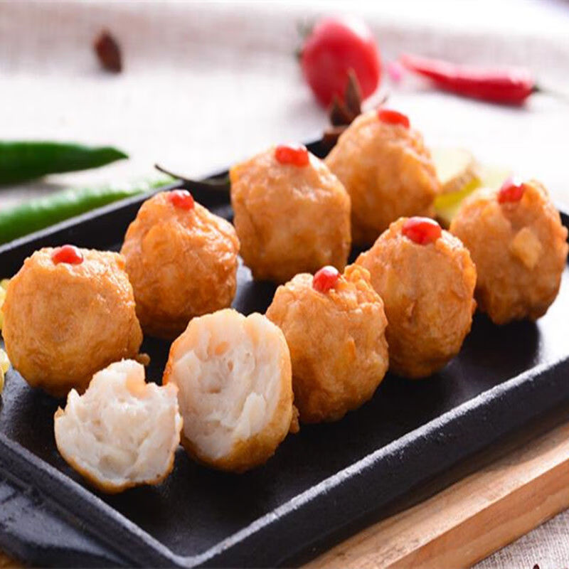 fghgf 墨鱼丸 多规格 墨鱼丸爆汁鱼豆腐丸火锅麻辣烫关东煮冷冻油炸