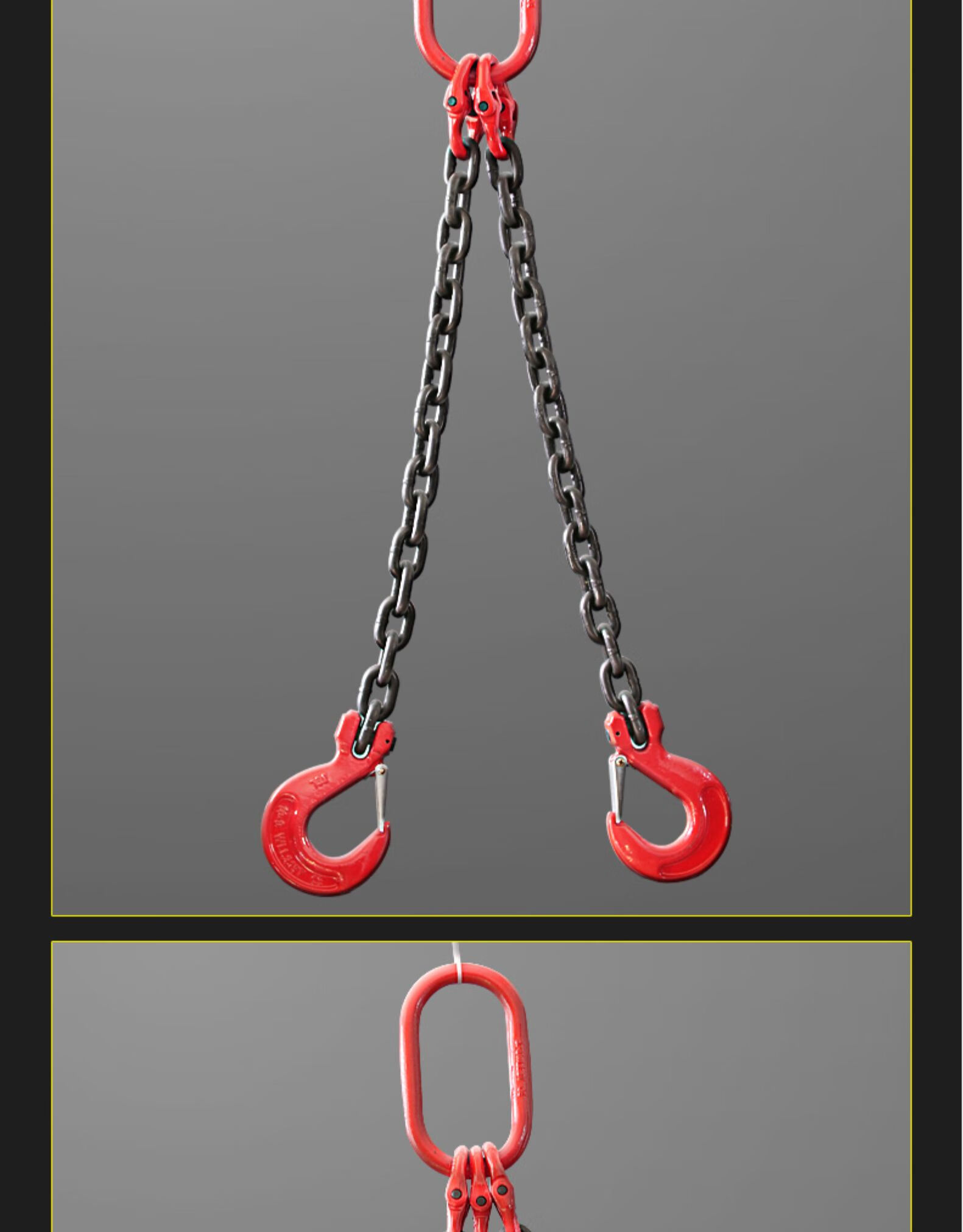 链条吊索具套装定做起重吊钩吊环组合铁链起重吊具吊车吊链4吨4腿2米