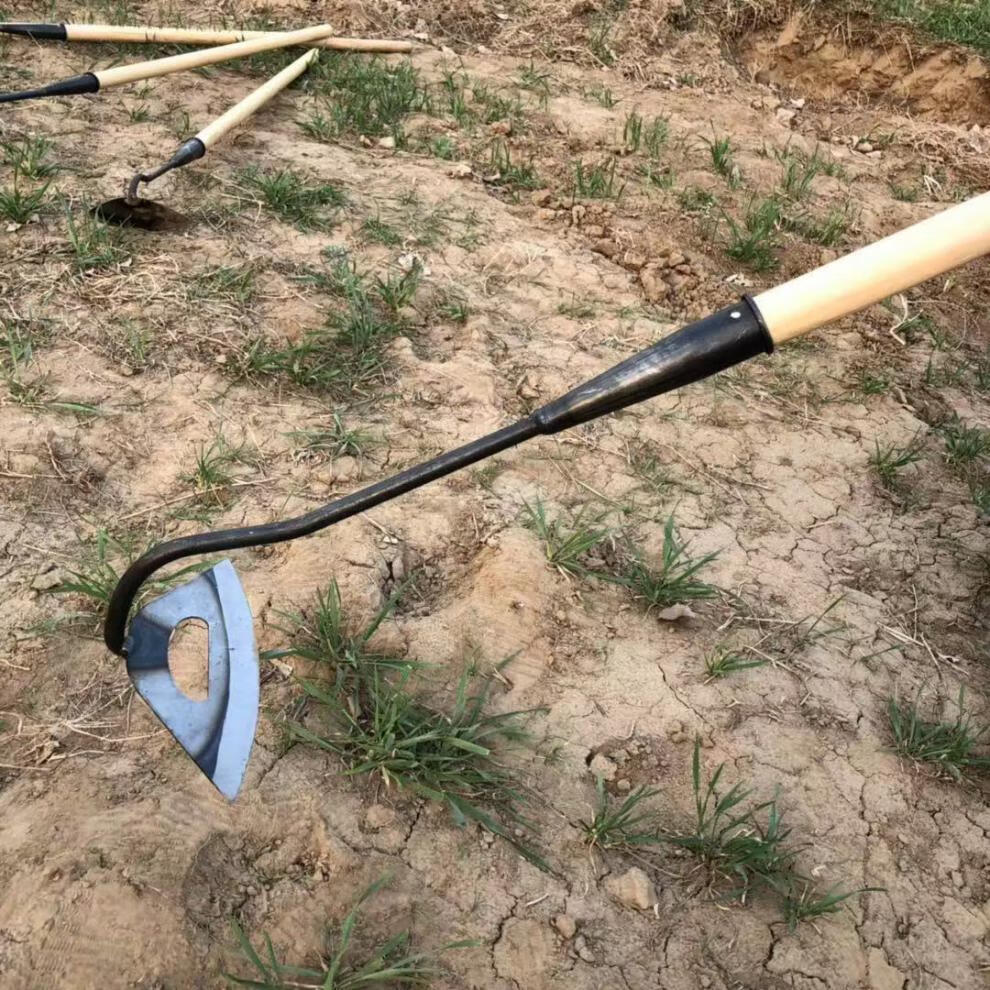 锄头除草神器农用老式锄草多功能全钢小锄头锄地种菜种花铲草工具 奔
