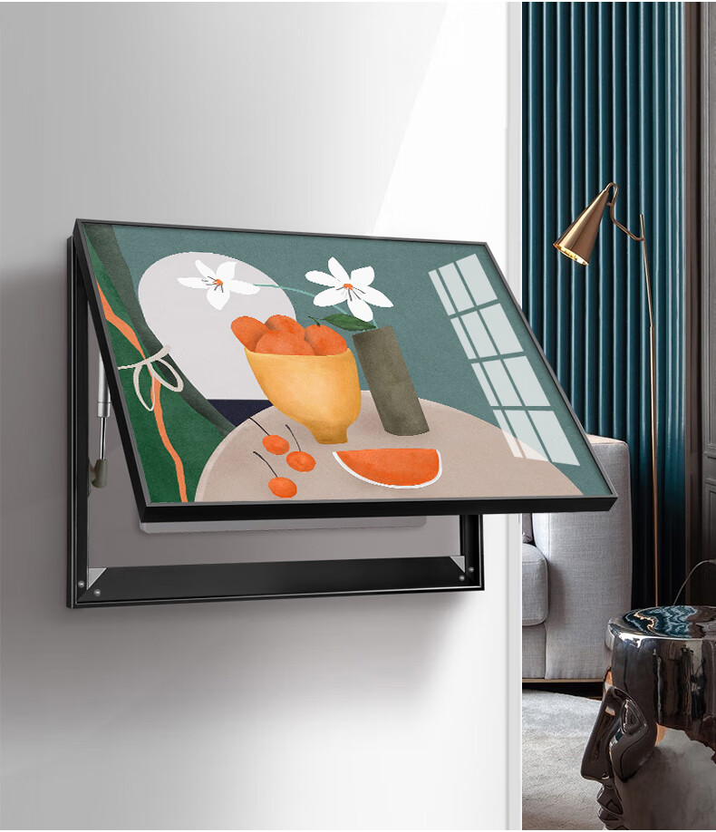 monadiy电表箱装饰画免打孔液压上翻现代简约壁画配电箱弱电箱遮挡挂