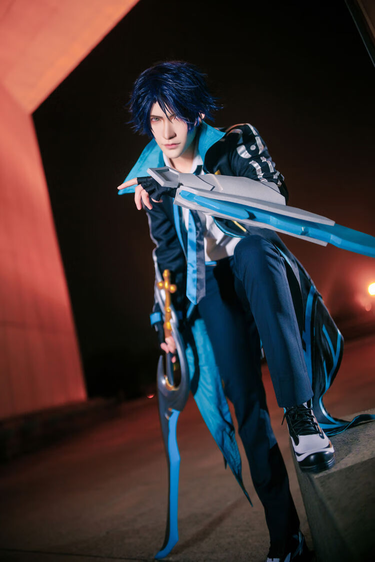 曙光守护者铠cos服装假发鞋子剑全套道具王者荣耀cosplay服装外套衬衣