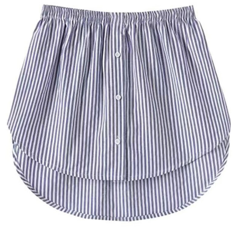 屁帘裙2021女假下摆棉质衬衣料内搭叠穿打底遮臀条纹半身裙屁帘黑白