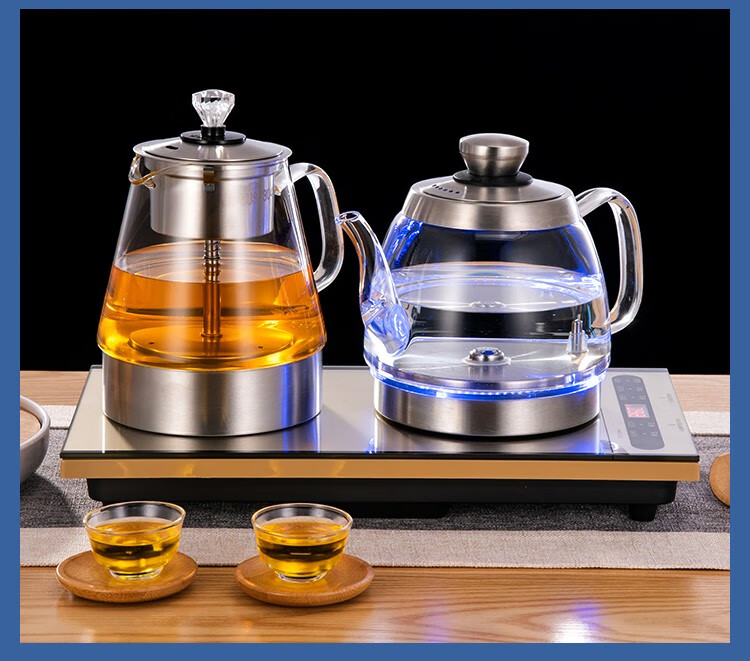 全自动底部上水变频恒温玻璃电热茶炉台桌烧水壶泡茶专用同时加热净水