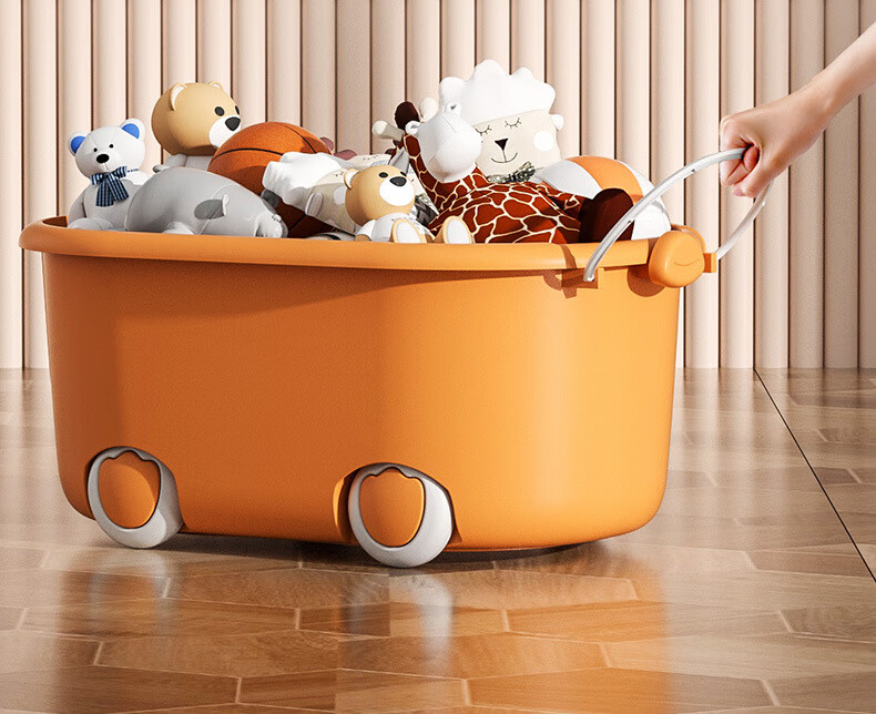 鲁修斯儿童玩具收纳箱家用整理箱萌趣卡通积木储物箱宝宝衣服整理储物