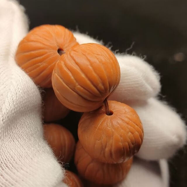 土豪猴头手串猴头南瓜土豪全品收藏级毕业精品凤羽矮桩双脐手串佛珠sn