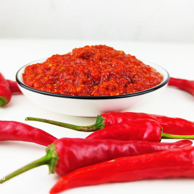 贵州坛酱 石磨辣椒酱贵州特产辣子酱椒酱下菜 瓶装400克 微辣【图片