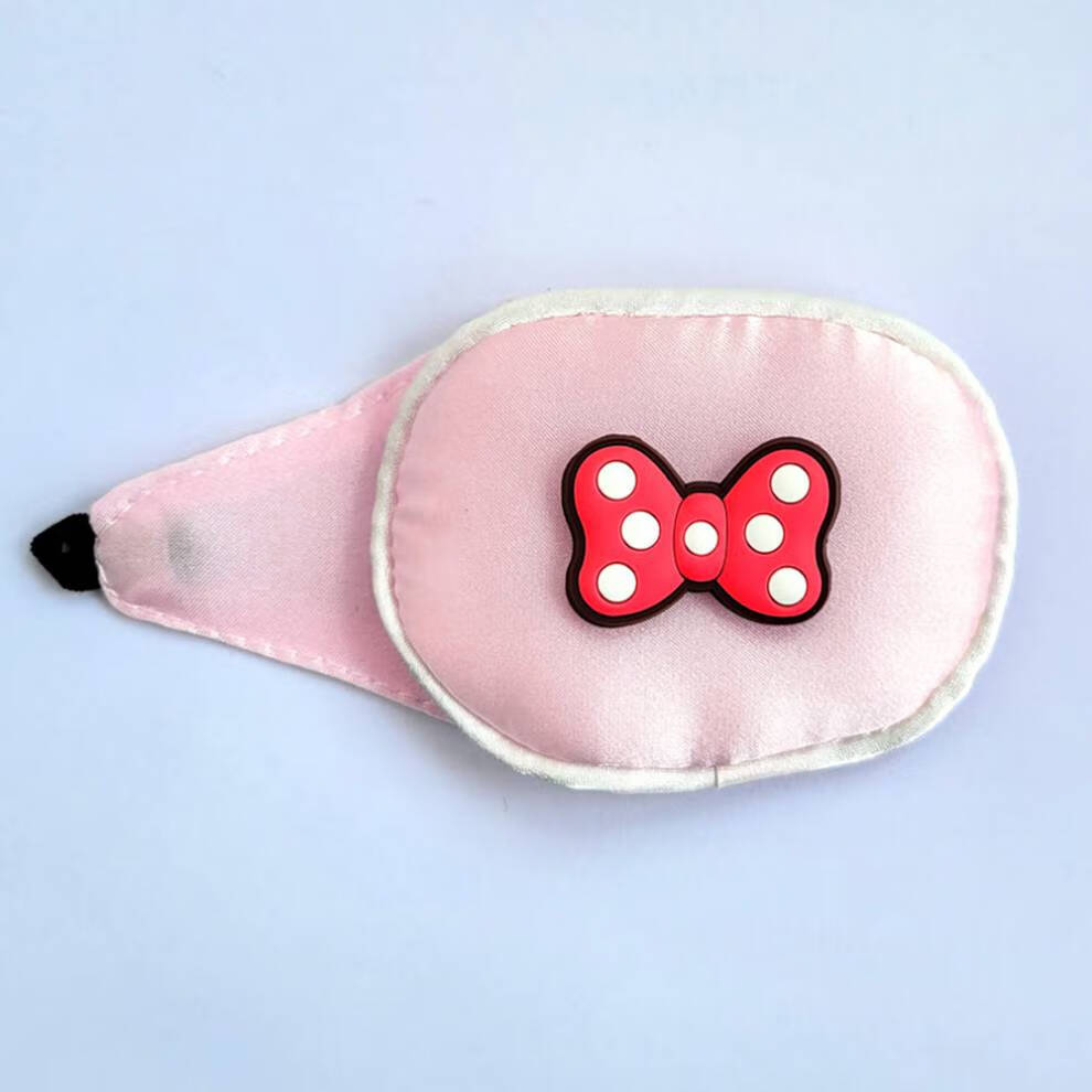 单眼眼罩卡通真丝眼罩柔软亲肤儿童卡通弱视眼贴斜视眼镜遮盖布单眼