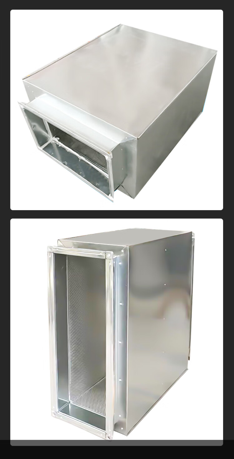 通风管道消声器阻抗式消音器 排油烟专用可定制不锈钢镀锌消音箱 具体