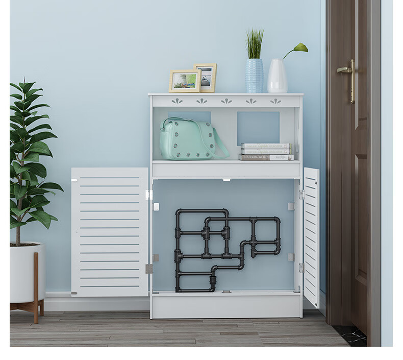 地暖水器遮挡柜多功能弱电装饰箱水表电表暖气遮挡罩创意装饰柜百叶直