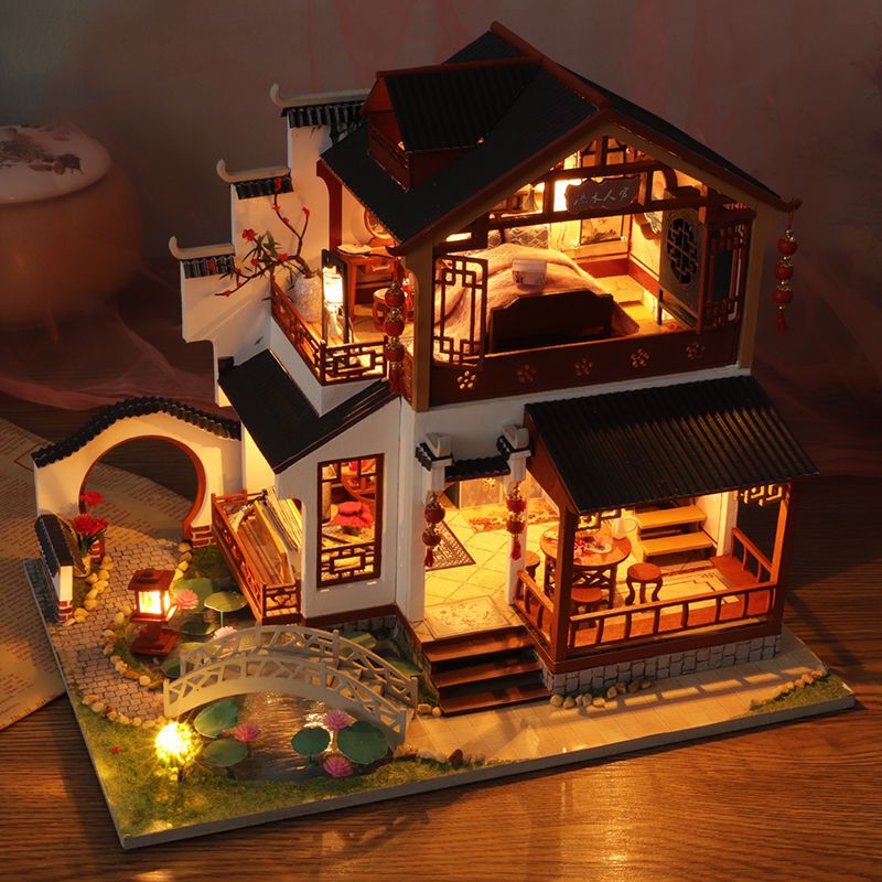 618活动小屋风别墅风创意手工制作小房子模型玩具生日礼物女生
