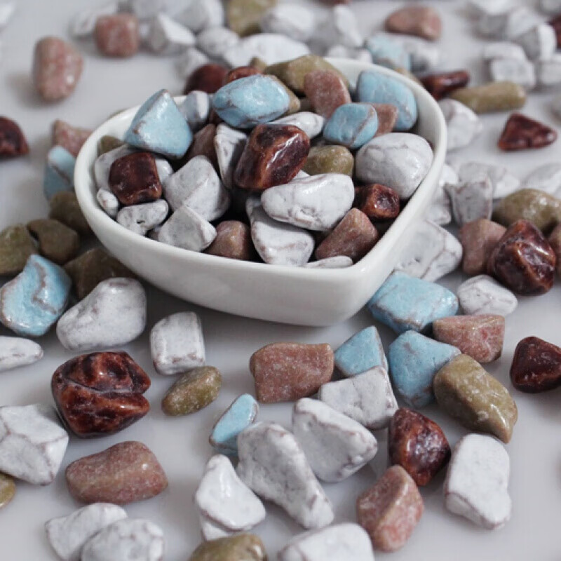 300克石头糖儿时怀旧雨花石糖巧克力味酸奶味糖豆儿童节礼品酸奶味1瓶