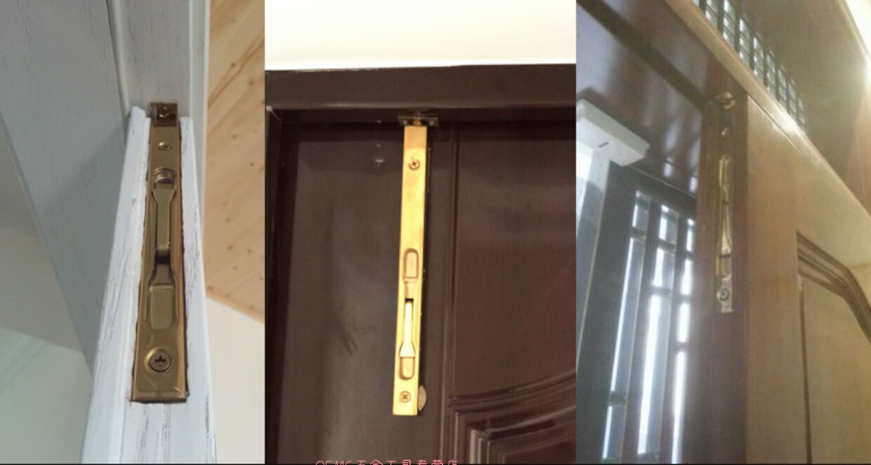 纯铜暗插销防盗子母门插销暗装天地暗插销通道门栓反锁加长插销 8寸=