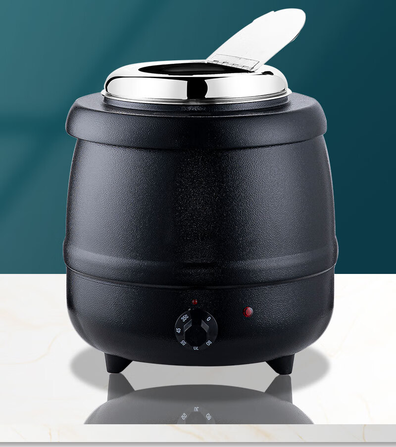 爱帛哆自助餐电子暖汤煲10l商用304不锈钢保温粥锅酒店餐具电加热汤炉