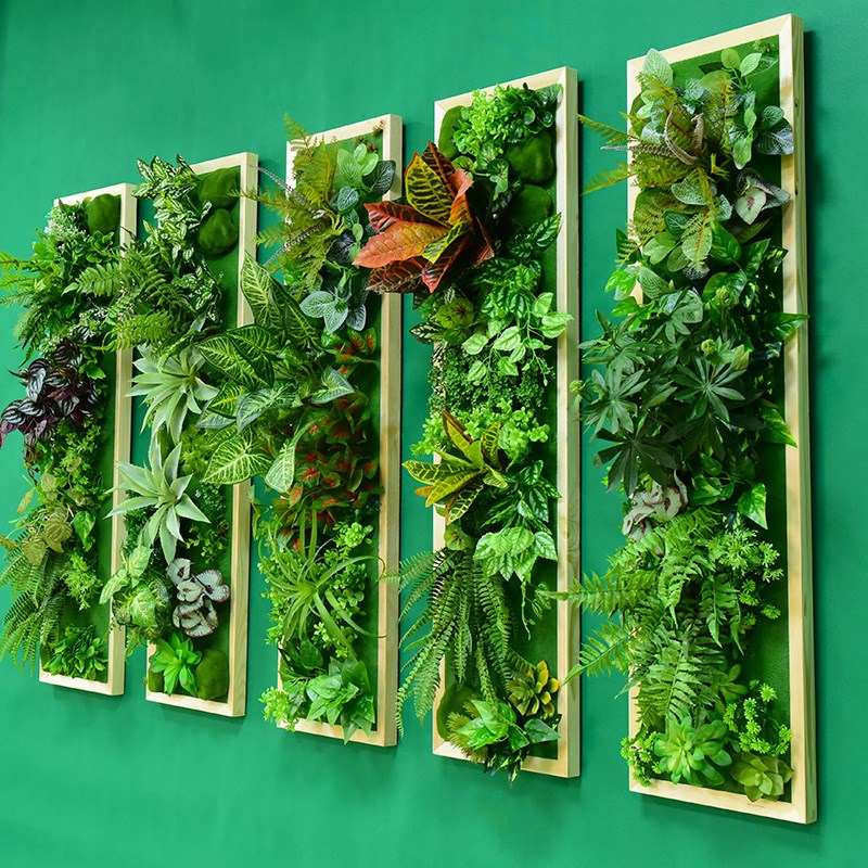 饭店墙上仿真绿植仿真多肉植物壁挂墙壁绿植相框墙面装饰花背景墙上