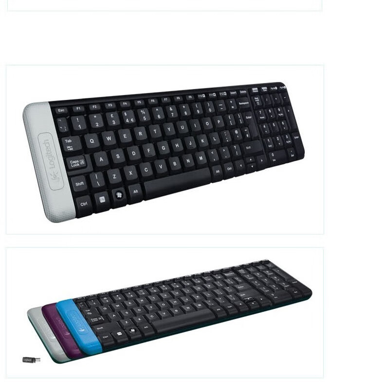 罗技logitechk230无线键盘优联笔记本台式电脑键盘无线迷你键盘静音