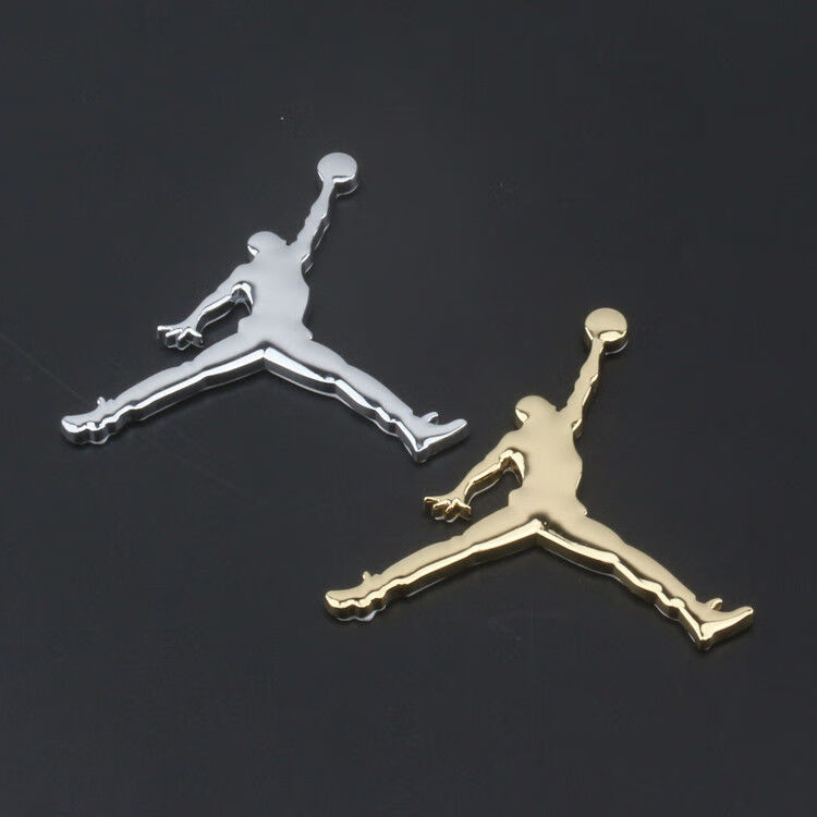 适用于飞人乔丹车标金属aj油箱盖贴汽车贴纸jordan个性车贴金属车贴