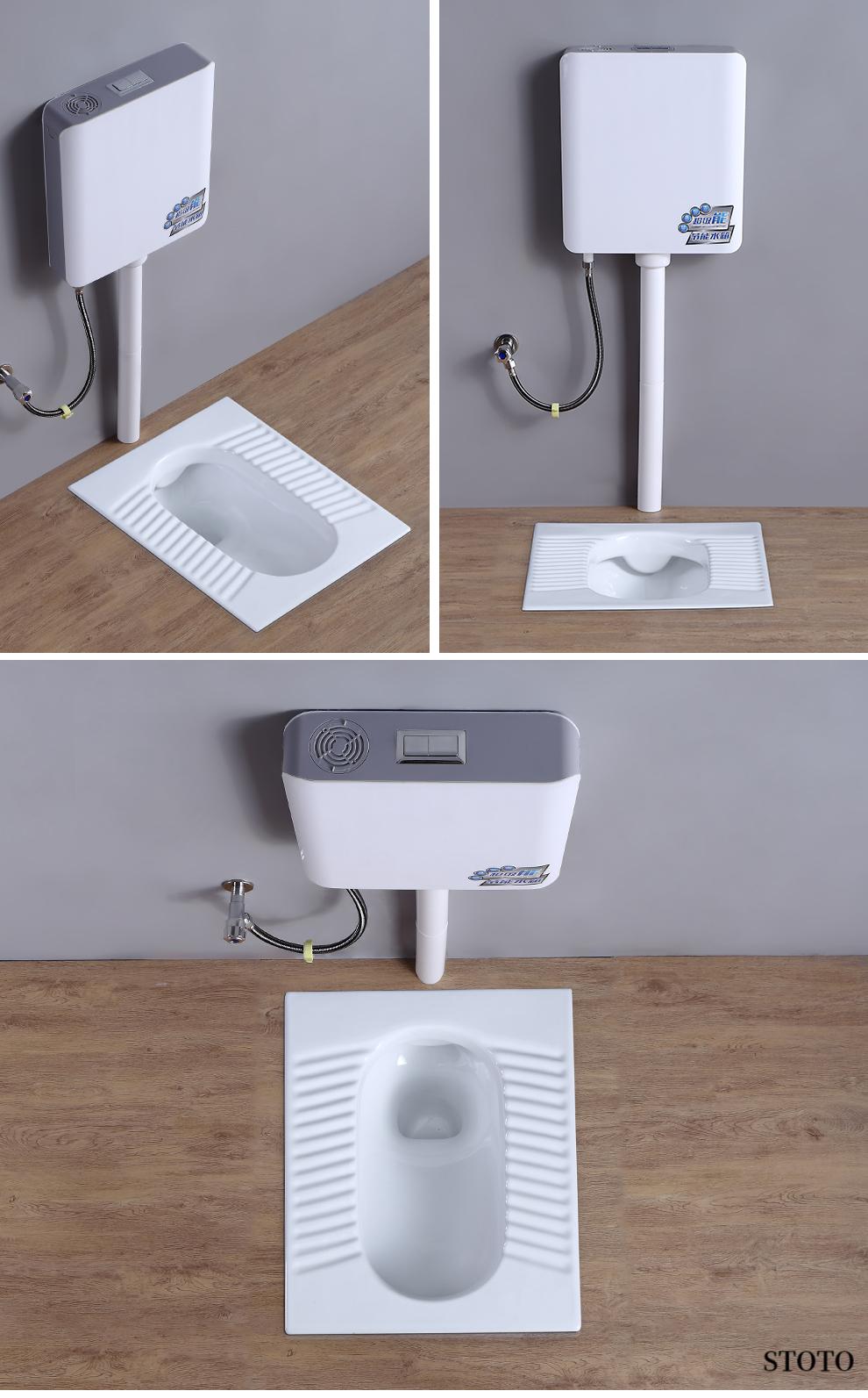 日本衛浴stoto蹲便器陶瓷套裝水箱蹲坑式家用大便器蹲廁防臭節水靜音