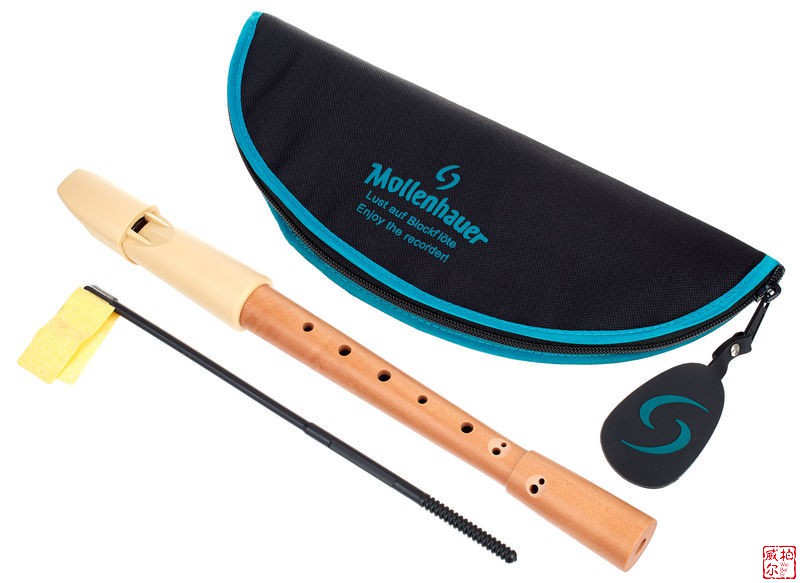 德国mollenhauer高音木笛梨木巴洛克式八孔c调竖笛直笛牧童笛1054