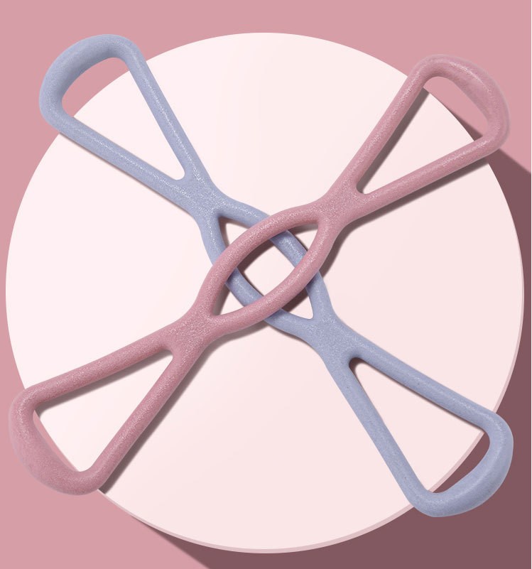 小米生态同款硅胶8字拉力器家用扩胸器瑜伽八字拉力器开肩美背拉伸带