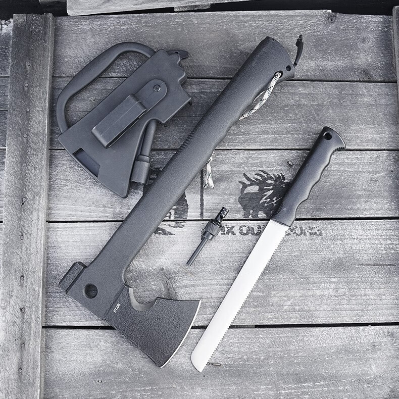 汉道多功能战术斧斧头刀防身户外斧子手斧带锯野营工兵斧 汉道-汉道短