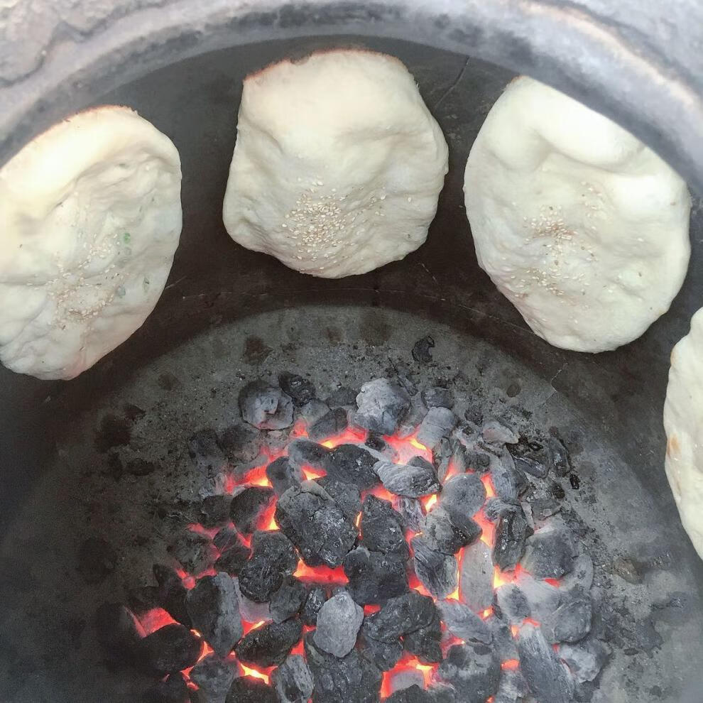 安徽凤阳特产烧饼10个碳烤葱油烧饼10个约一斤半左右 甜味山楂十张饼