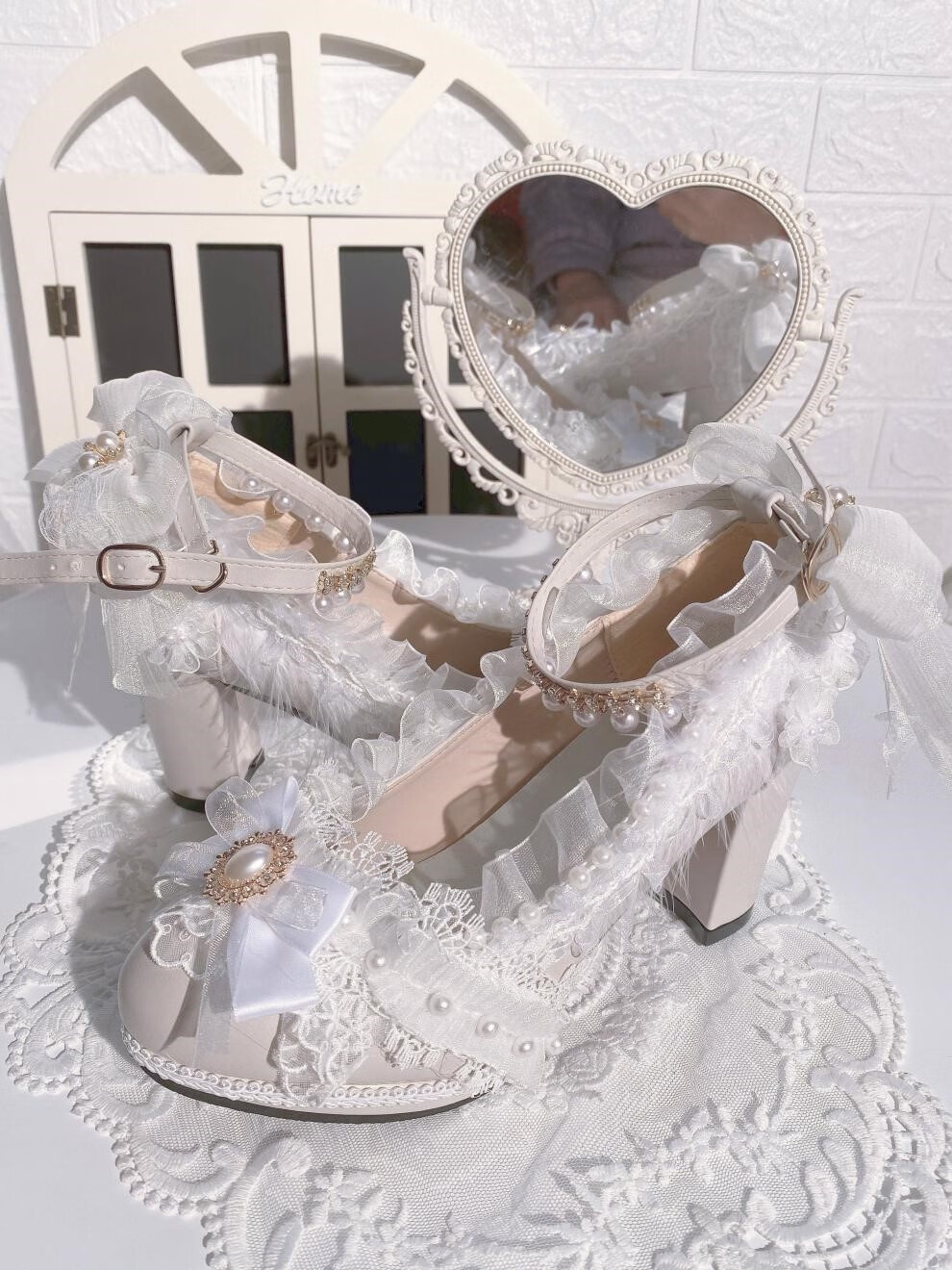 定制不退换花嫁洛丽塔鞋子梅露露ita鞋子高跟鞋手作lo鞋仙女鞋百搭