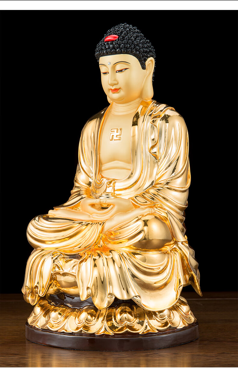 三漫陀全铜娑婆三圣佛像释迦牟尼佛祖地藏王菩萨观音佛像供奉摆件