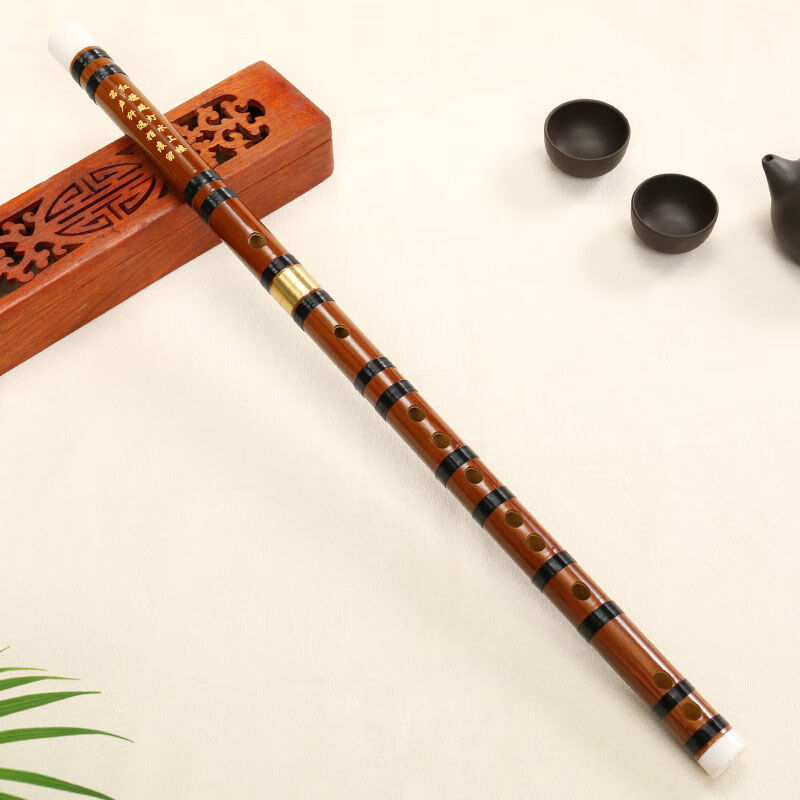 初学笛子苦竹二节笛横笛g儿童f入门e自学d竹笛c调乐器f调4品带教材书