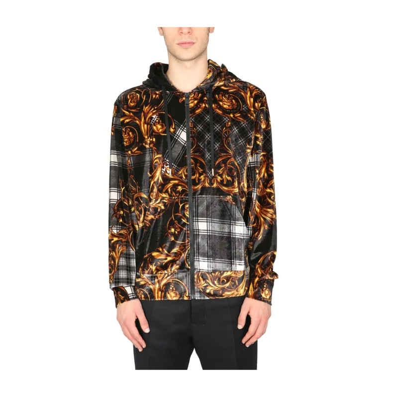 范思哲副线versace夹克男士奢侈品巴洛克印花工艺休闲夹克g80xs