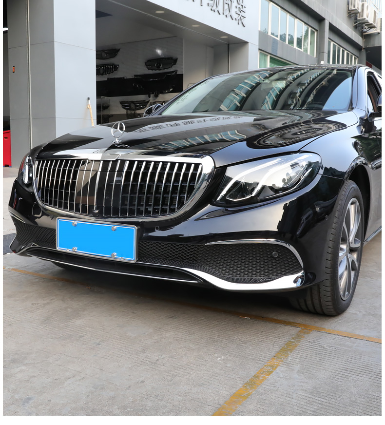 奔驰e300中网改装 e200/e260满天星新e级gt竖条中网 amg镜面大标 11.