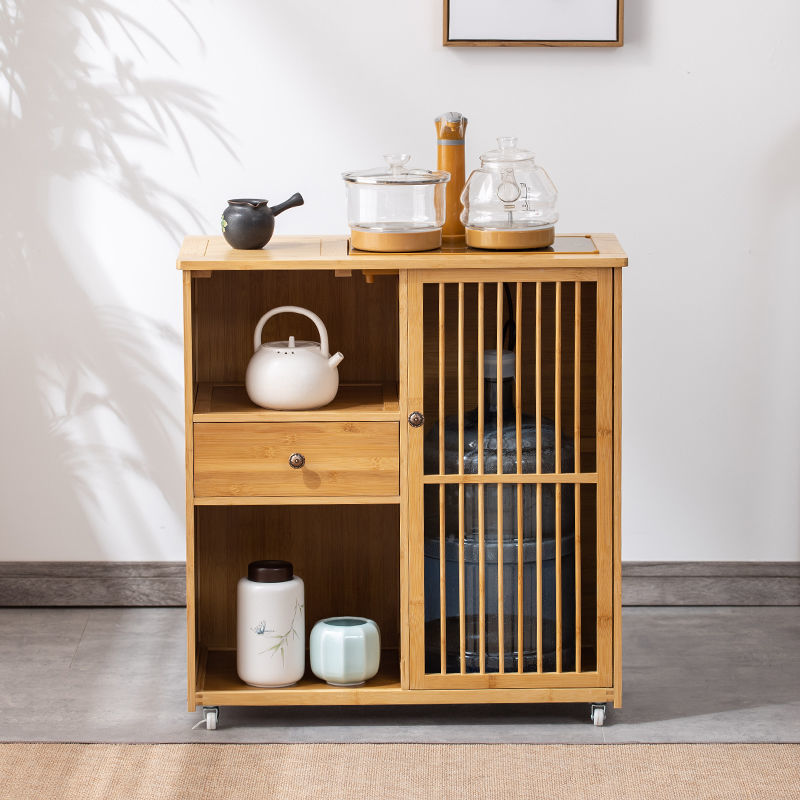 移动茶水柜家用小茶台烧水泡茶一体办公室茶边柜茶具茶叶收纳柜子